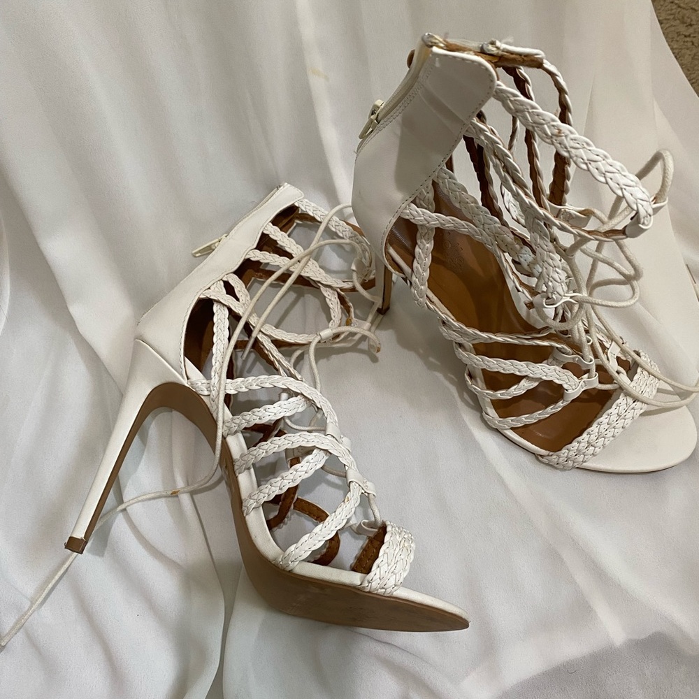 White high heels
